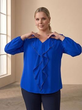 Immagine di CURVY GIRL ELEGANT TOP WITH SEQUENCE ON FRILL